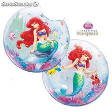 Ballon BUBBLES Qualatex 56cm de diamètre &quot;la petite Sirène&quot; Disney