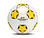 Ballon de football, sport - Jaune &amp;amp; blanc - Taille 5 - 1