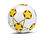 Ballon de football, sport - Jaune &amp;amp; blanc - Taille 5 - Photo 2