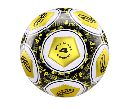 Ballon de football, sport outdoor - Jaune &amp;amp; noir - Taille 4 (Age 8-12 ans) - Photo 2