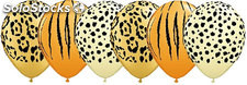 Ballon Qualatex en Impression SAFARI Special assortiment 11&quot; (28cm)