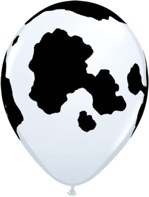 Ballon Qualatex Impression Peau de vache noir et blanc 11&quot; (28cm)...