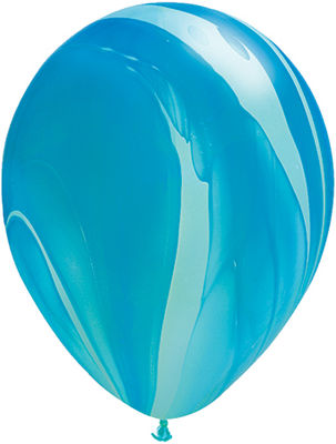 Ballons Qualatex Superagate Bleu &quot;11&quot;(28cm) poche de 25
