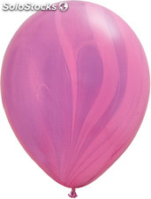 Ballons Qualatex Superagate Rose/Violet &quot;11&quot;(28cm) poche 25