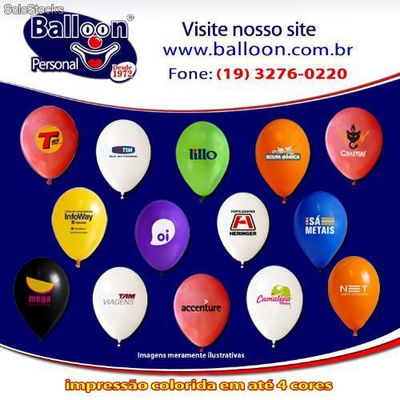 Baloes Personalizados em até 4 cores de impressão - Balloon Personal