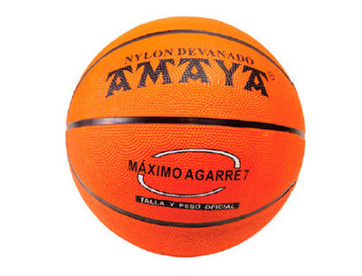 Balon amaya de basket caucho naranja oficial n 7