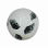 Balón de Fútbol de Cuero Blanco y Negro - 1