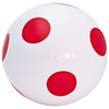 Balón hinchable en PVC en blanco y con círculos de colores