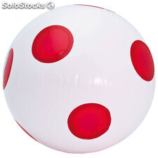 Balón hinchable en PVC en blanco y con círculos de colores