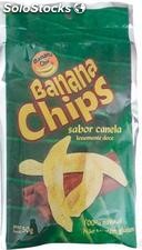 Banana Chips Açúcar e Canela 50g, caixa com 35 unidades