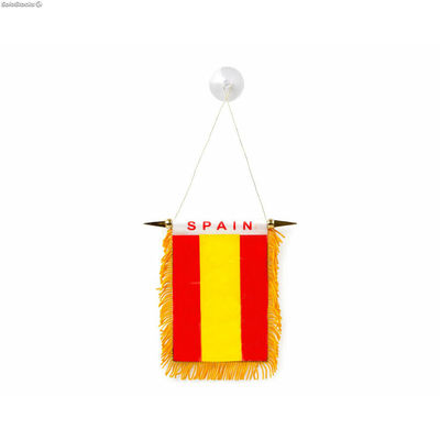 Bandeira 12 cm Espanha Fixação com ventosa
