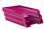 Bandeja apilable metálica de chapa perforada. Color Rosa (3 bandejas) - Sistemas - 1
