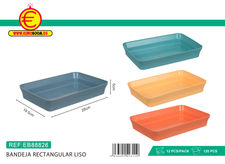 Bandeja rectangular de plastico