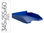 Bandeja sobremesa archivo 2000 antimicrobiana sanitized plastico azul apilable 3 - 1