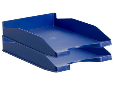 Bandeja sobremesa archivo 2000 antimicrobiana sanitized plastico azul apilable 3 - Foto 3