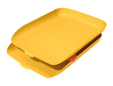 Bandeja sobremesa plastico leitz cosy set de 2 unidades amarillo 274X81X407 mm