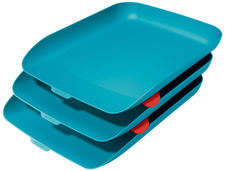 Bandeja sobremesa plastico leitz cosy set de 3 unidades azul 274X120X456 mm