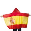 Bandera española en forma de poncho con capucha
