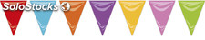Bandera multicolor triangulo plastico 20X30 cm. 25 mt,
