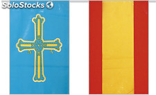 Bandera plastico asturias-españa, 50 mts