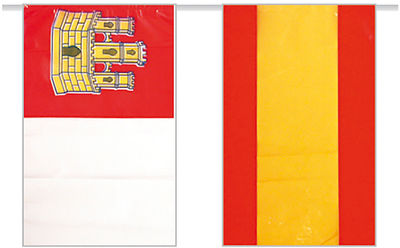 Bandera plastico castilla la mancha-españa, 50 mts