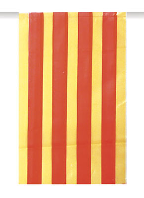 Bandera plastico catalana 20X30, 50 mts