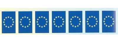Bandera plastico union europea cordel 20*30 b/50MT.