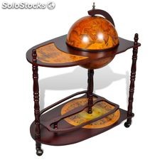 Bar globe avec table et roulettes