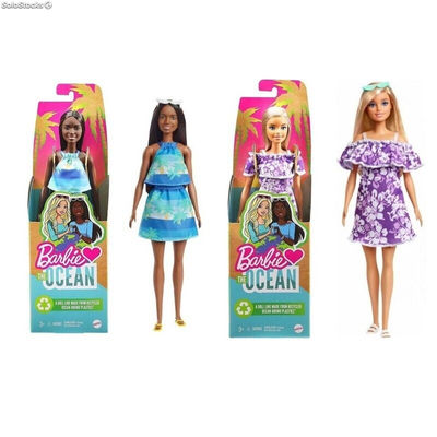 Barbie Loves the ocean doll with Sea print Skirt and top 30CM