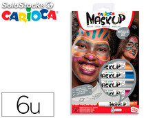 Barra de maquillaje carioca mask up metallic caja de 6 colores surtidos