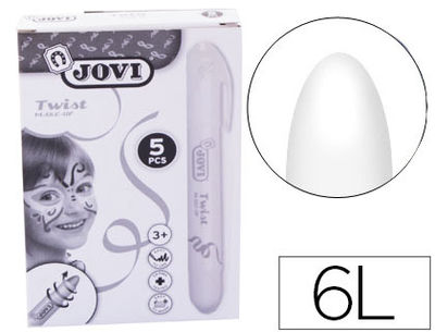 Barra de maquillaje jovi twist make-up blanca caja de 5 unidades