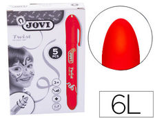 Barra de maquillaje jovi twist make-up rojo caja de 5 unidades