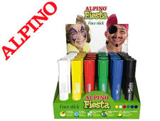 Barra maquillaje alpino fiesta face stick expositor de 36 unidades colores