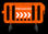 Barrera vial multiusos naranja o azul 157 x 106 cm SIN REFLEJANTES - 1