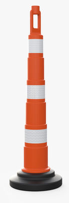 Barricada vial plástica naranja 117 cm de alto con 03 reflejantes