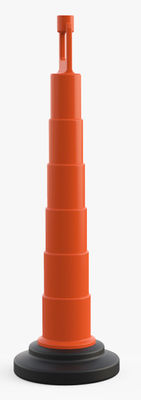 Barricada vial plástica naranja 117 cm de alto con 03 reflejantes - Foto 2