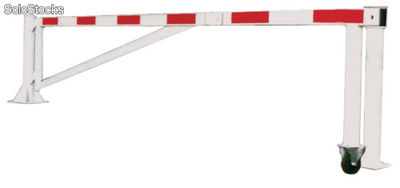 Barriera manuale ad apertura laterale con supporto a rotella, m 6x1h