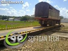 Básculas camioneras electrónicas softgan 10/20/40/80 ton softgan