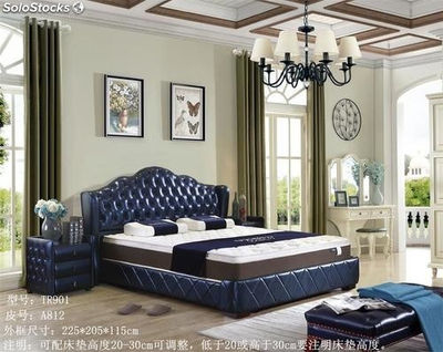 Base cama americana cabecero tapizado camas tapizadas mod TR901 - Foto 2