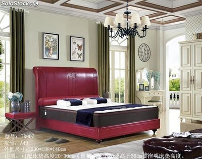 Base cama americana cabecero tapizado camas tapizadas TR907 - Foto 2