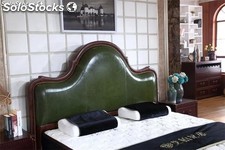 Base cama americana espaldar tapizado camas tapizadas TR908 verde