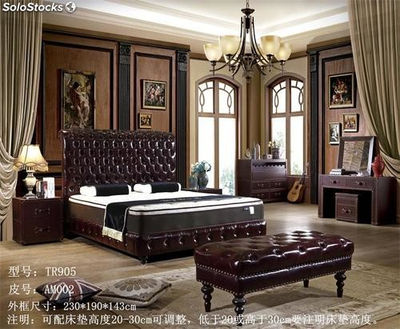 Base cama americana vintage cabecero tapizado camas tapizadas TR905 - Foto 2