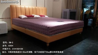 Base cama con cabecero tapizado camas tapizadas en cuero modelo DM-2