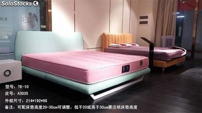 Base cama con cabecero tapizado camas tapizadas en cuero modelo TK-10