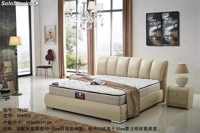 Base cama con cabecero tapizado camas tapizadas en cuero modelo TR102