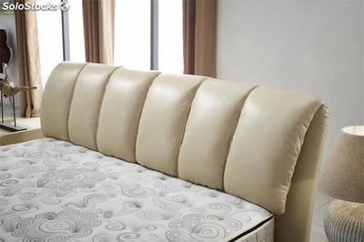 Base cama con cabecero tapizado camas tapizadas en cuero modelo TR102 - Foto 2