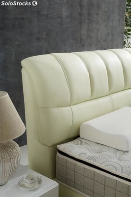 Base cama con cabecero tapizado camas tapizadas en cuero modelo TR113 - Foto 3