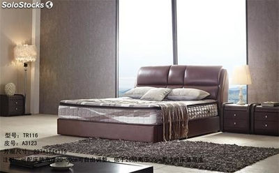 Base cama con cabecero tapizado camas tapizadas en cuero modelo TR116
