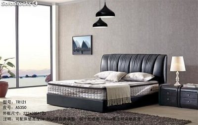 Base cama con cabecero tapizado camas tapizadas en cuero modelo TR121