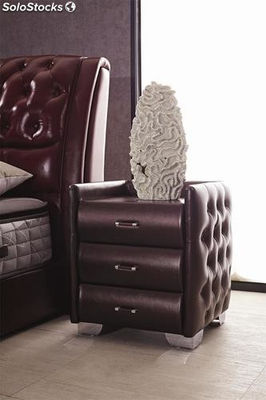 Base cama con cabecero tapizado camas tapizadas en cuero modelo TR143 - Foto 3